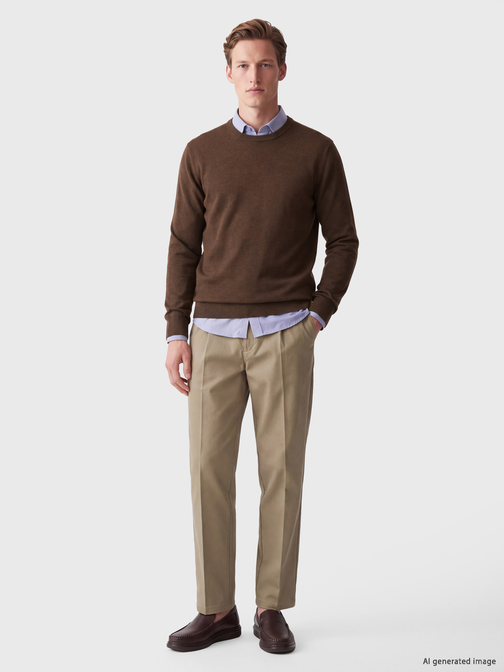 Pull-over Brun Homme-1