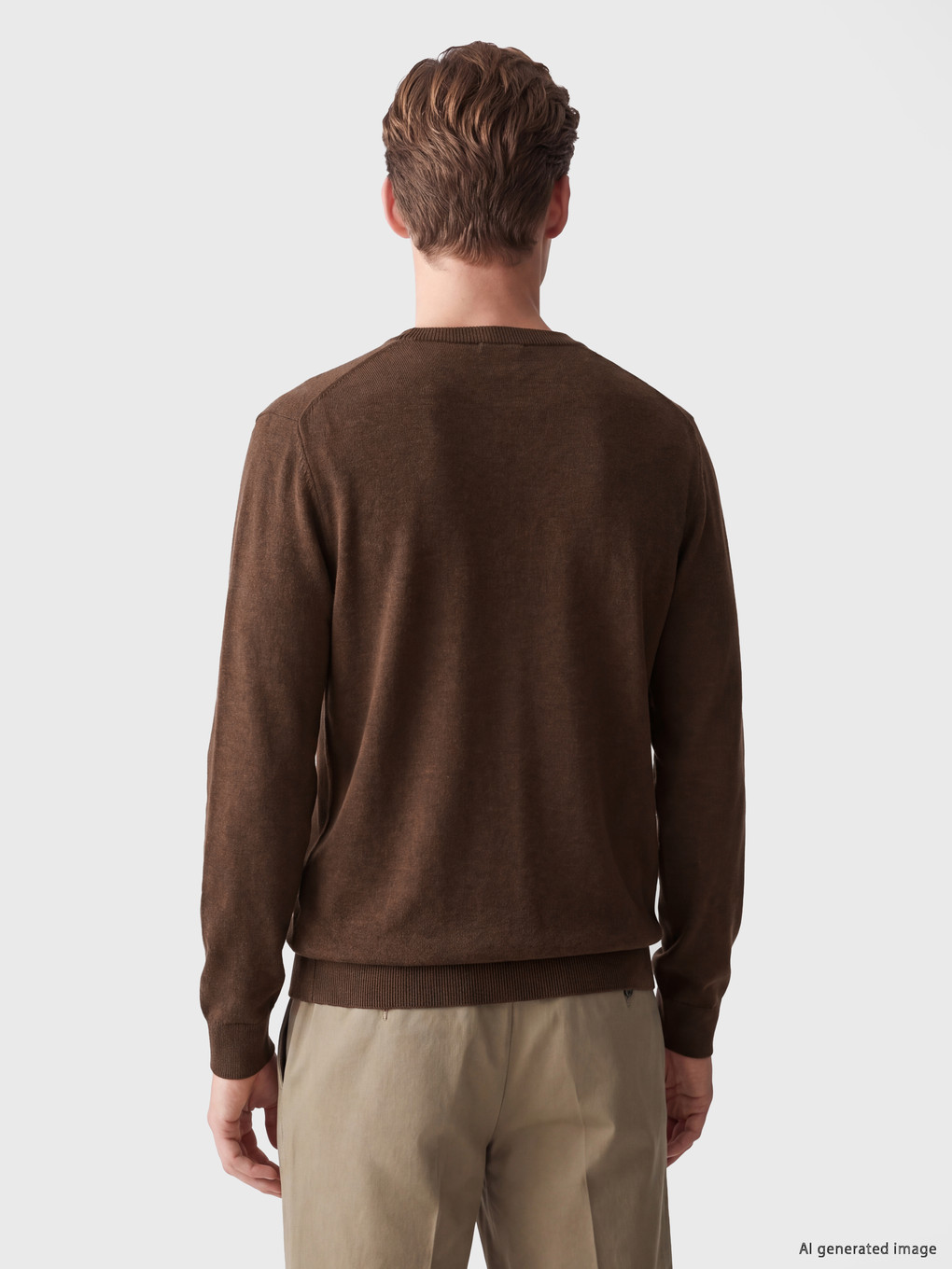 Pull-over Brun Homme-3
