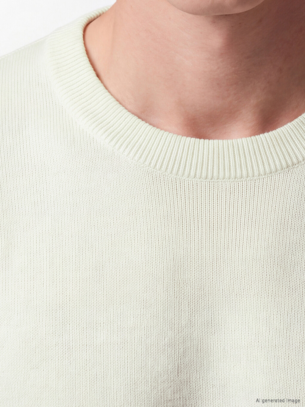 Crew Neck Wool Blended Men's Knitwear Sweater-2