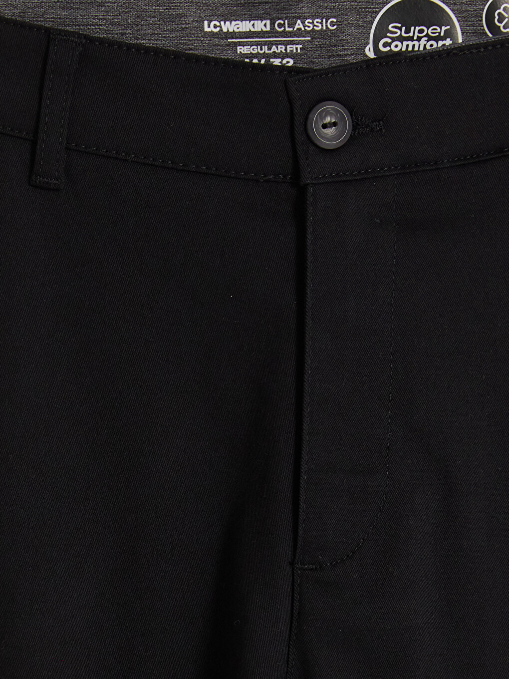Siyah Regular Fit Erkek Chino Pantolon-6