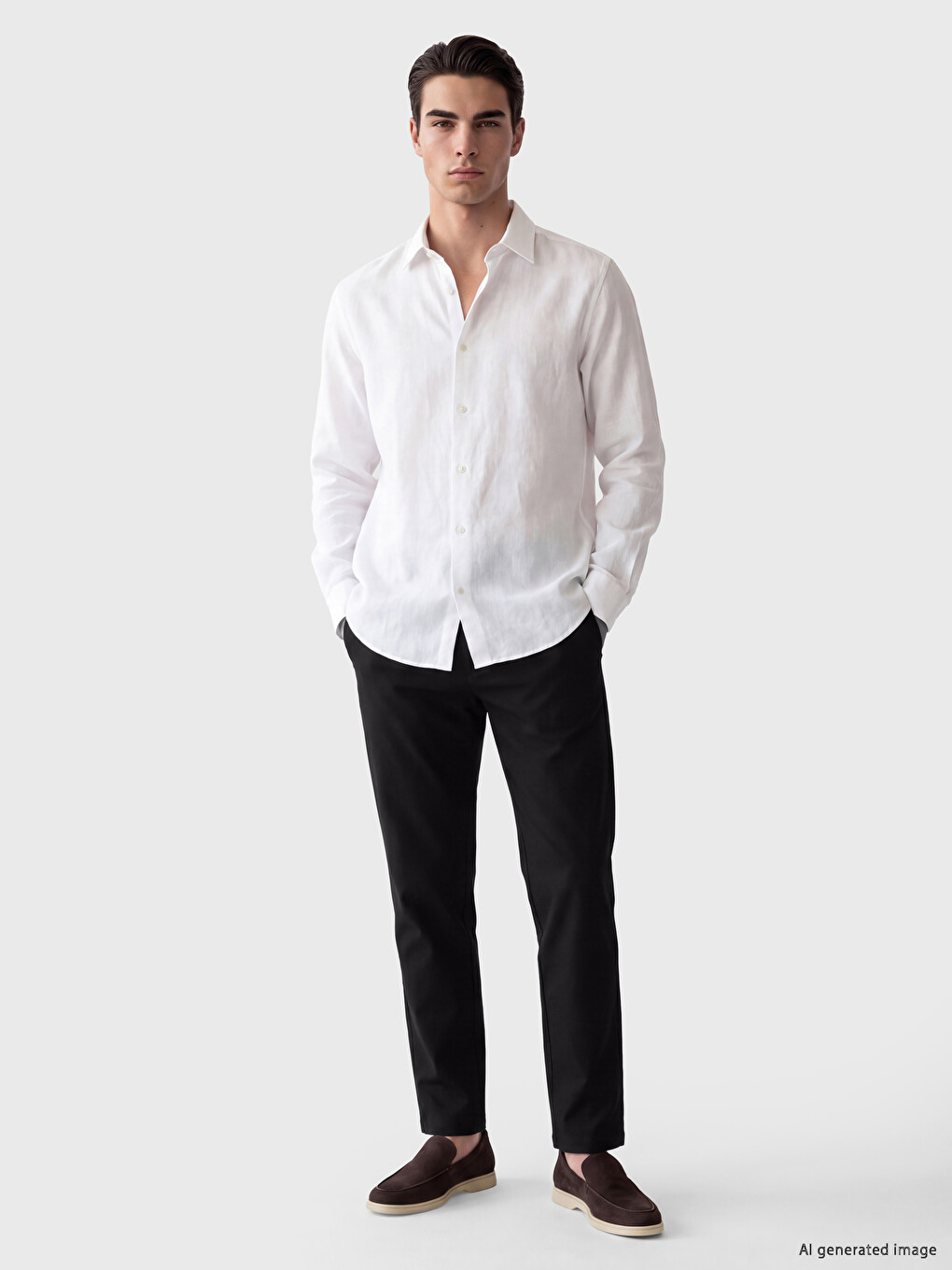 Siyah Regular Fit Erkek Chino Pantolon