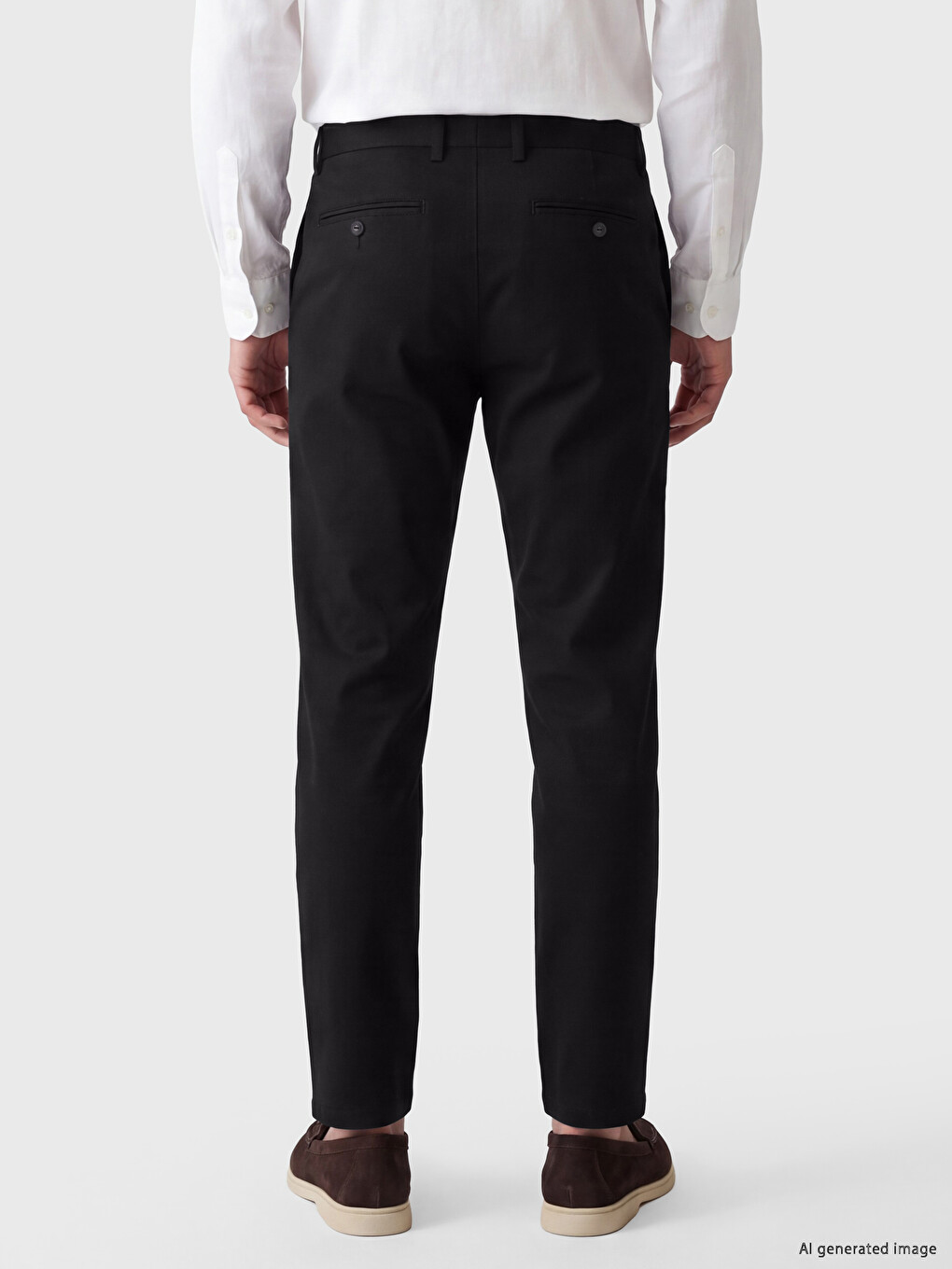 Siyah Regular Fit Erkek Chino Pantolon-2