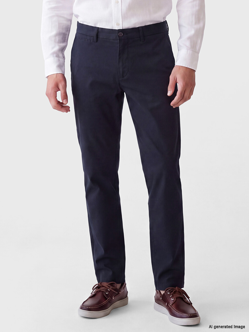 Lacivert Regular Fit Erkek Chino Pantolon-1