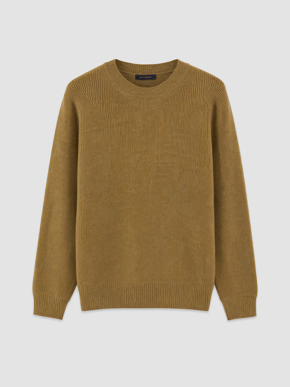 Crew Neck Ribbed Men's Sweater