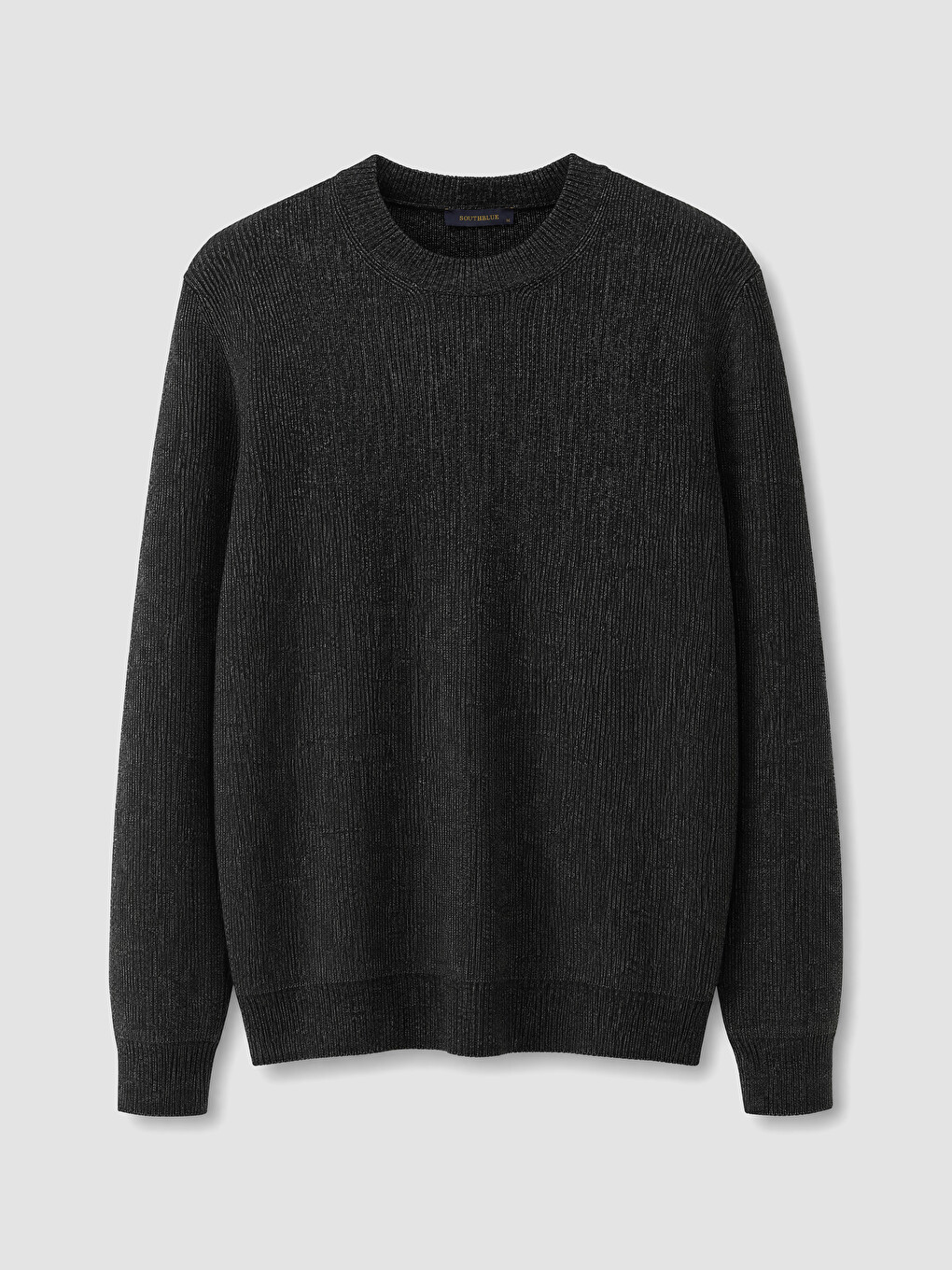 Siyah Bisiklet Yaka Erkek Triko Kazak-4