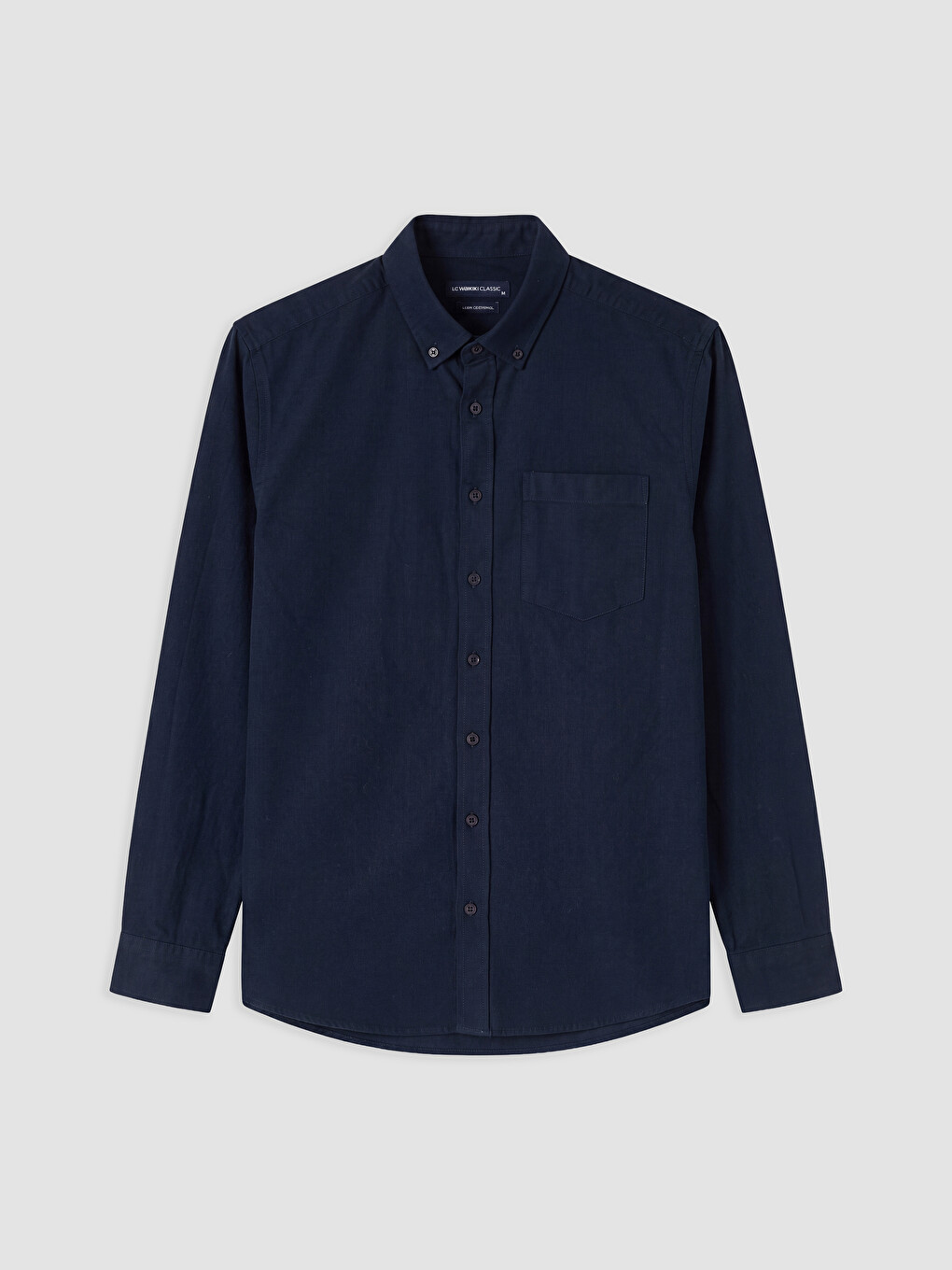 Lacivert Regular Fit Oxford Erkek Gömlek-3