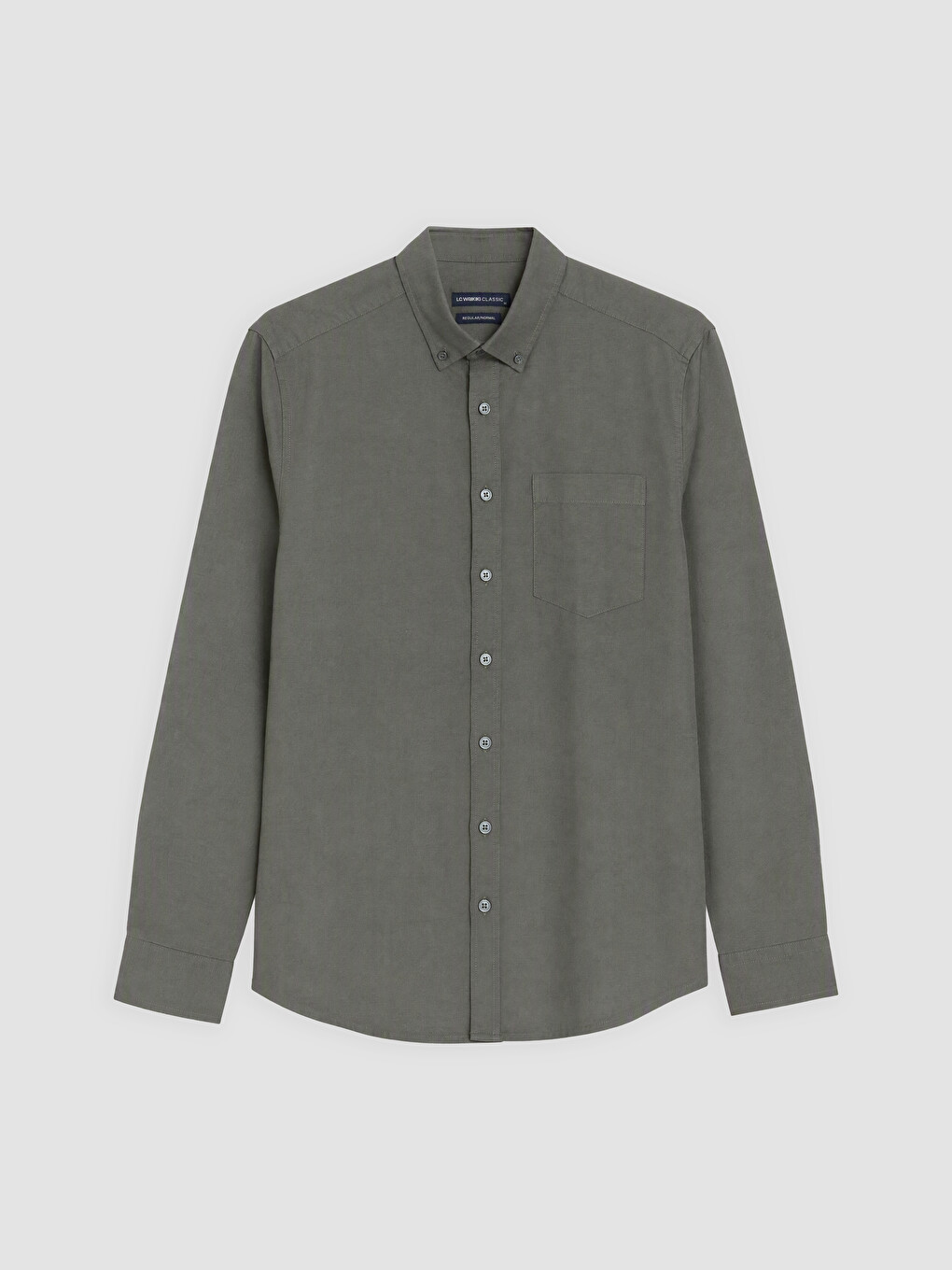 Yeşil Regular Fit Oxford Erkek Gömlek-3