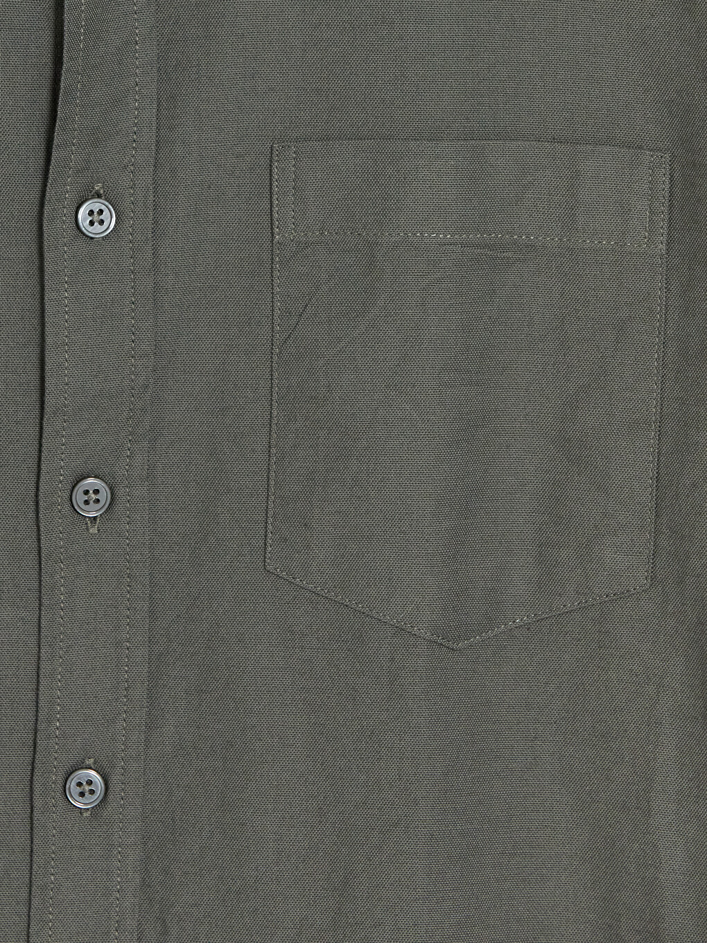 Yeşil Regular Fit Oxford Erkek Gömlek-5