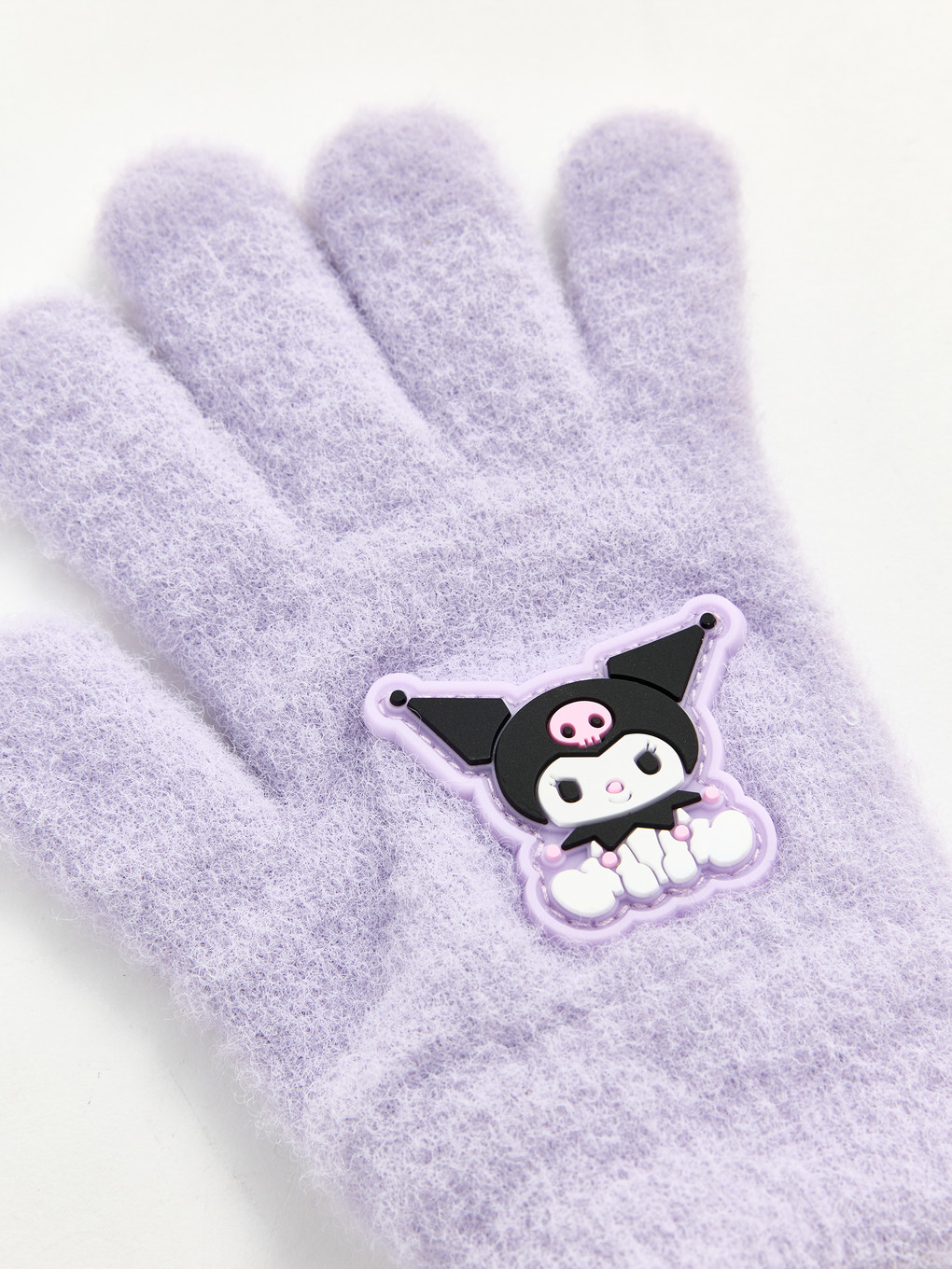 Kuromi Printed Girls' Gloves-2
