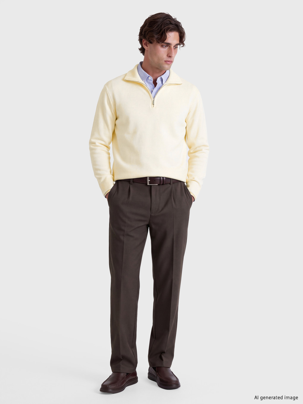 Man Ecru Sweater-1