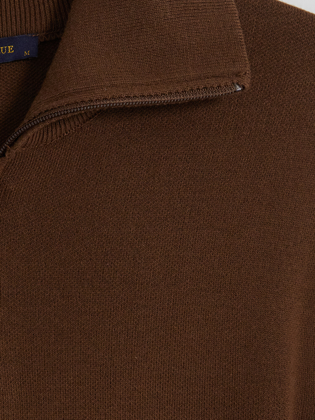 Kahverengi Polo Yaka Erkek Kazak-5