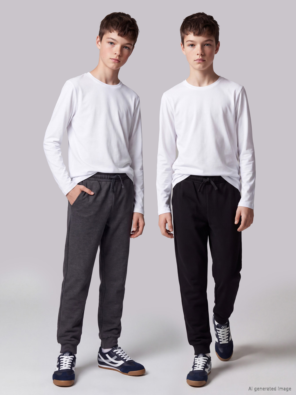 Boy Black Jogger Sweatpants-1
