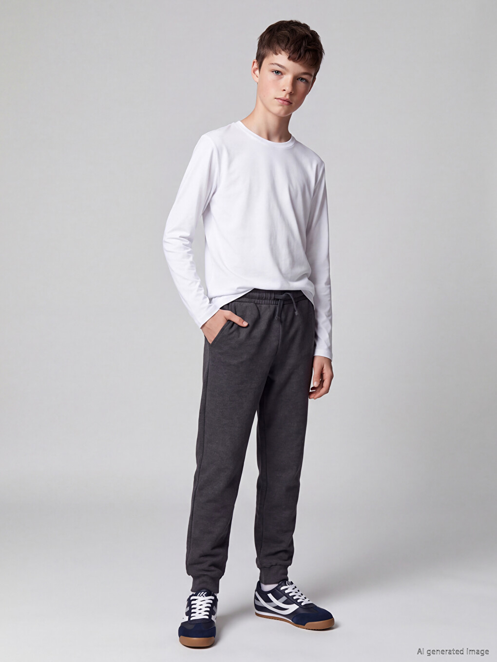 Boy Black Jogger Sweatpants-2