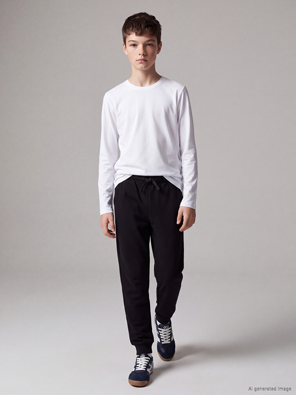 Boy Black Jogger Sweatpants-3