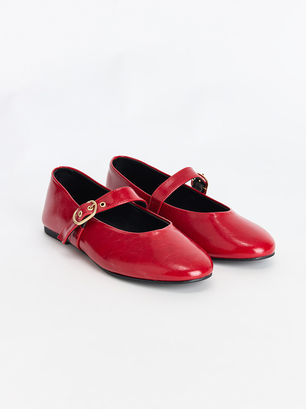 Faux Leather Women's Ballet Flats
