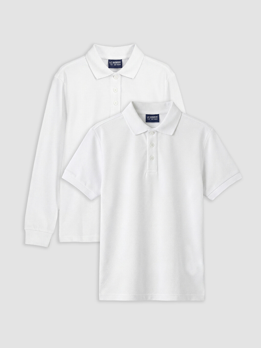 2er-pack Piqué-t-shirt Mit Polokragen Für Mädchen