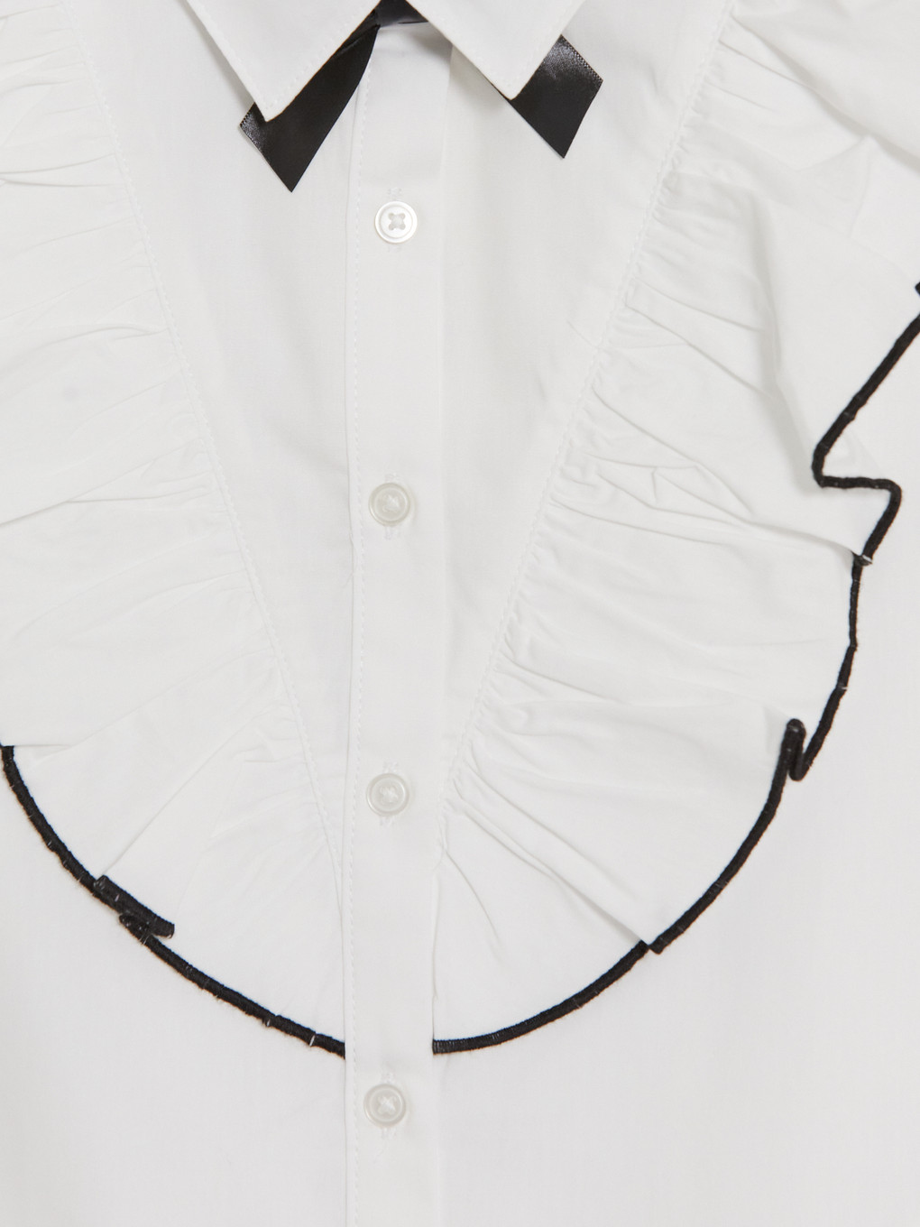 Ruffle And Bow Detailed Girls' Shirt-1