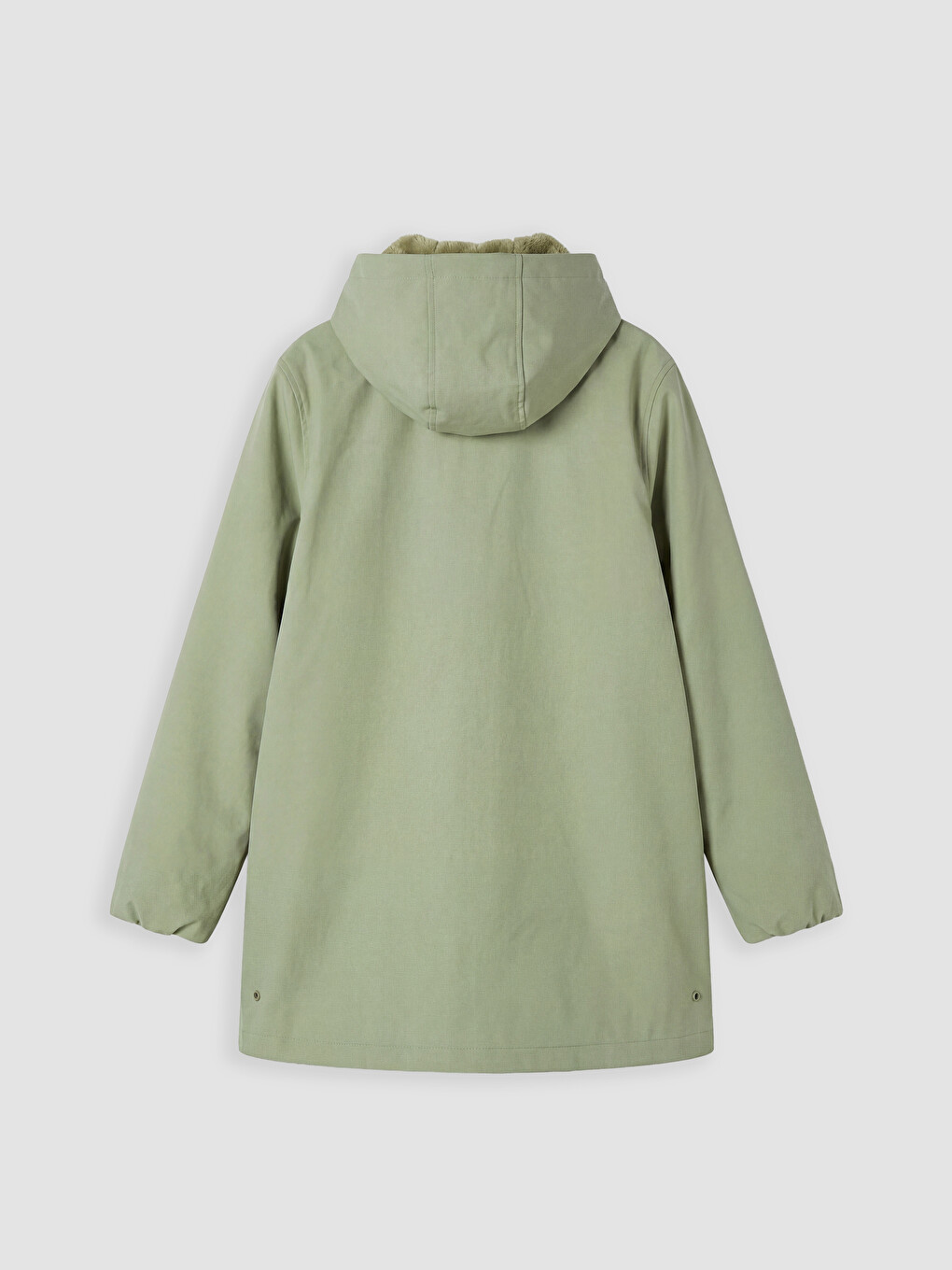 Plush Lined Hooded Girls' Coat-1