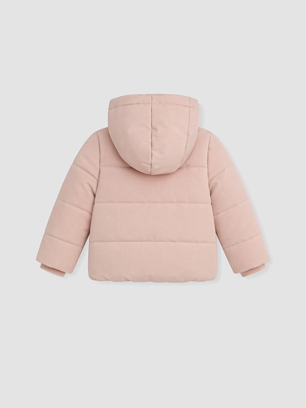 Pembe Kapüşonlu Su İtici Kız Bebek Şişme Mont-2