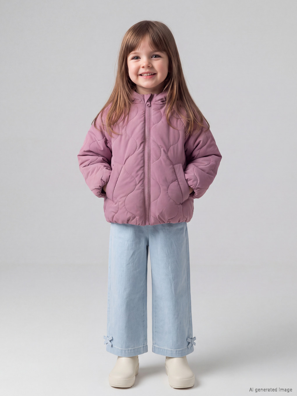 Hooded Quilted Baby Girls' Coat-1