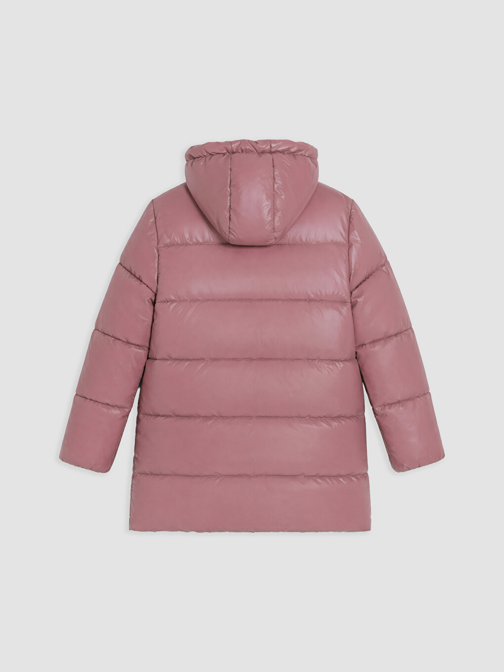 Pembe Su İtici Kız Çocuk Şişme Mont-1