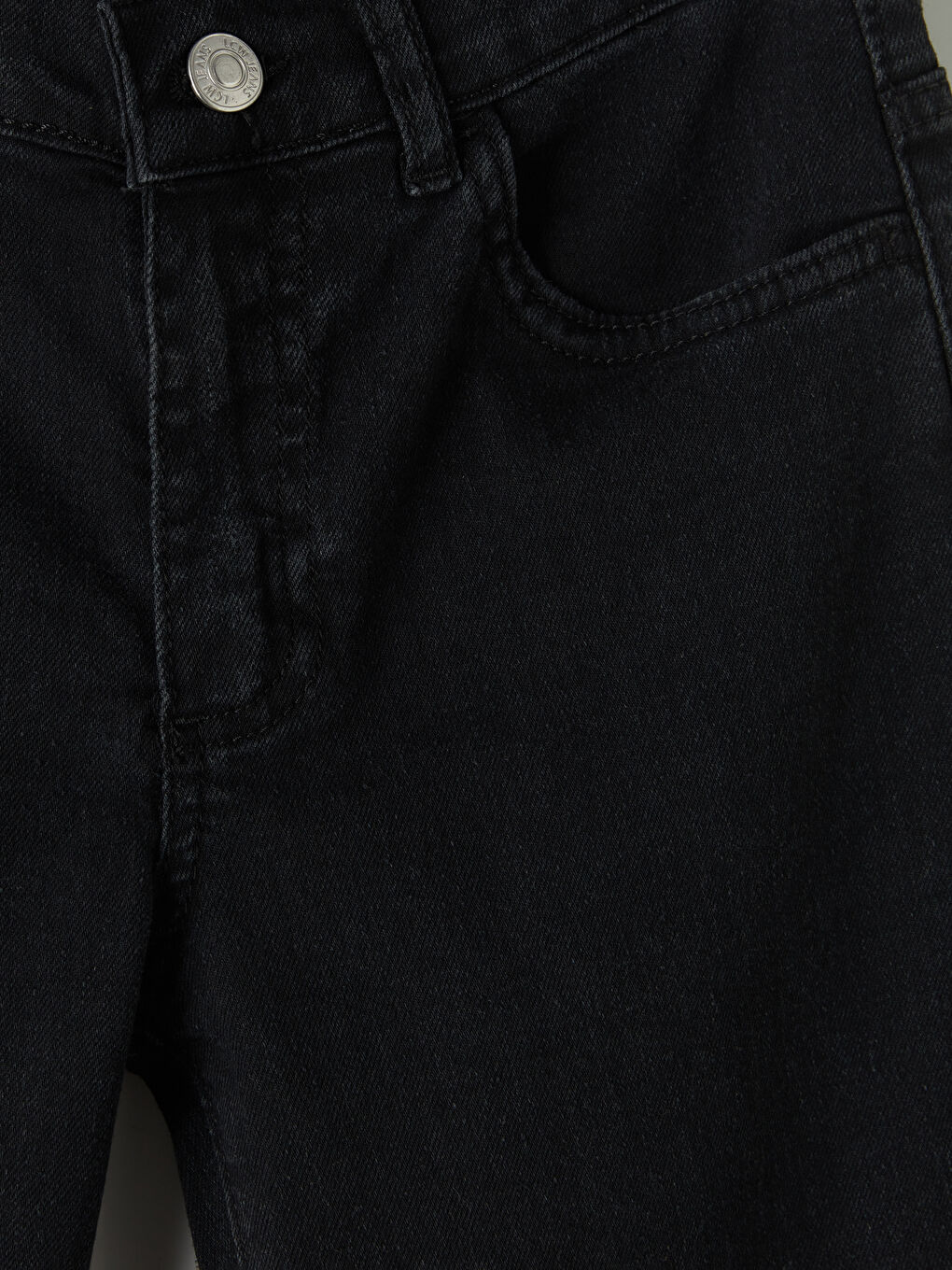 Siyah Slim Fit Erkek Çocuk Jean Pantolon-2