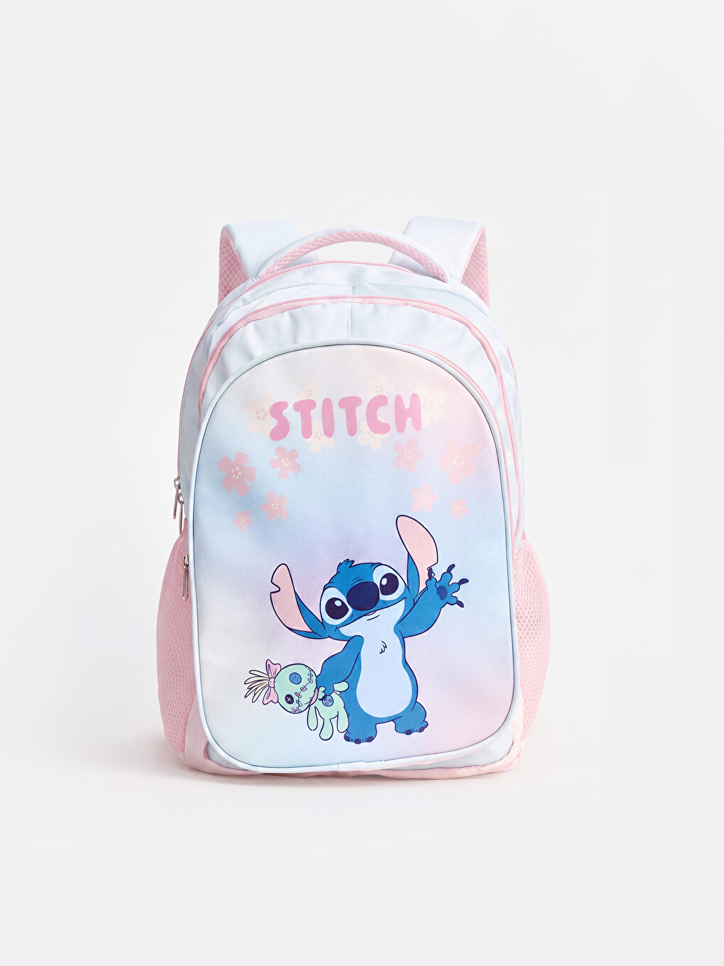 Mavi Lilo Ve Stitch Baskılı Kız Çocuk Sırt Çantası