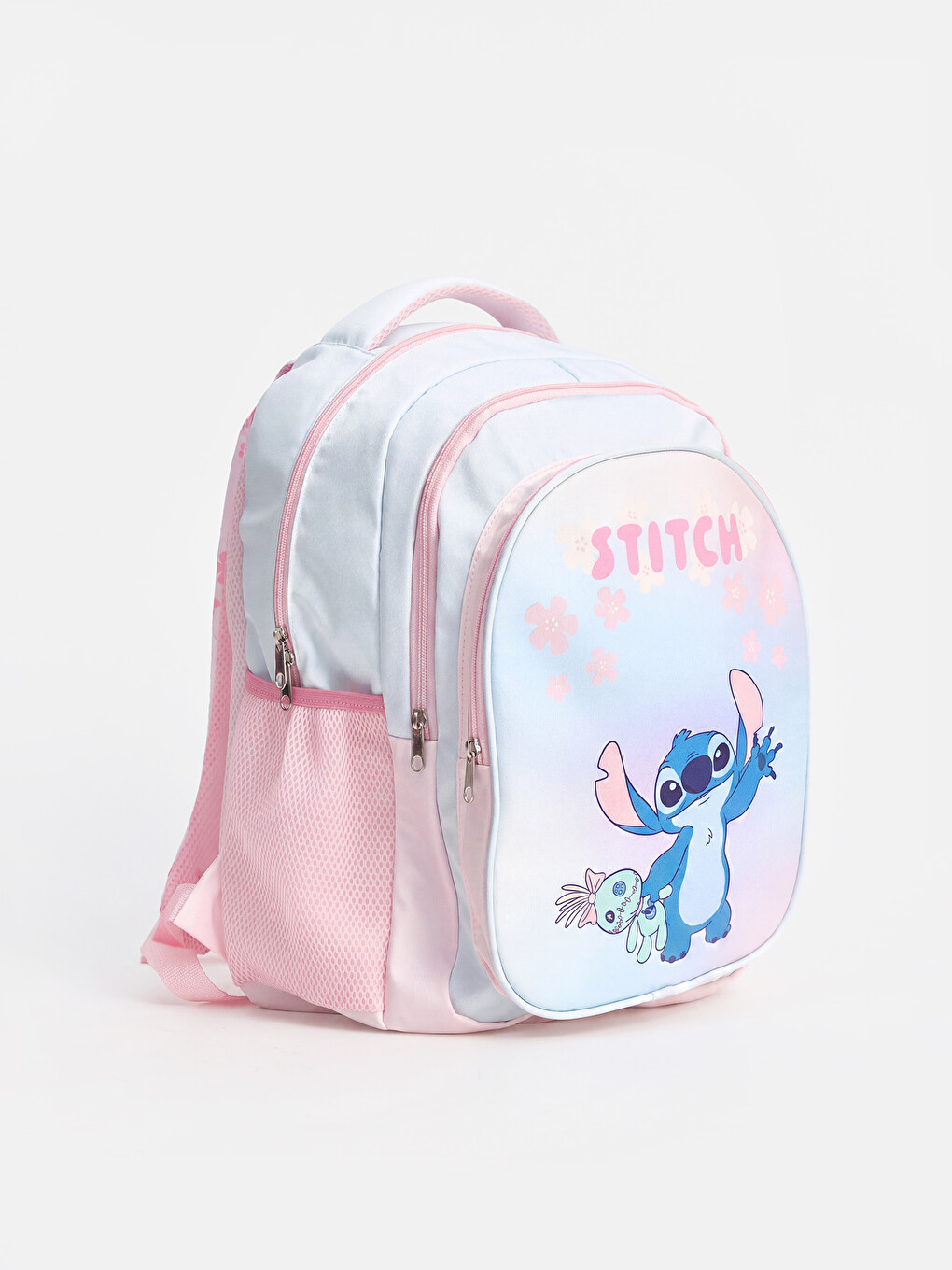Mavi Lilo Ve Stitch Baskılı Kız Çocuk Sırt Çantası-1