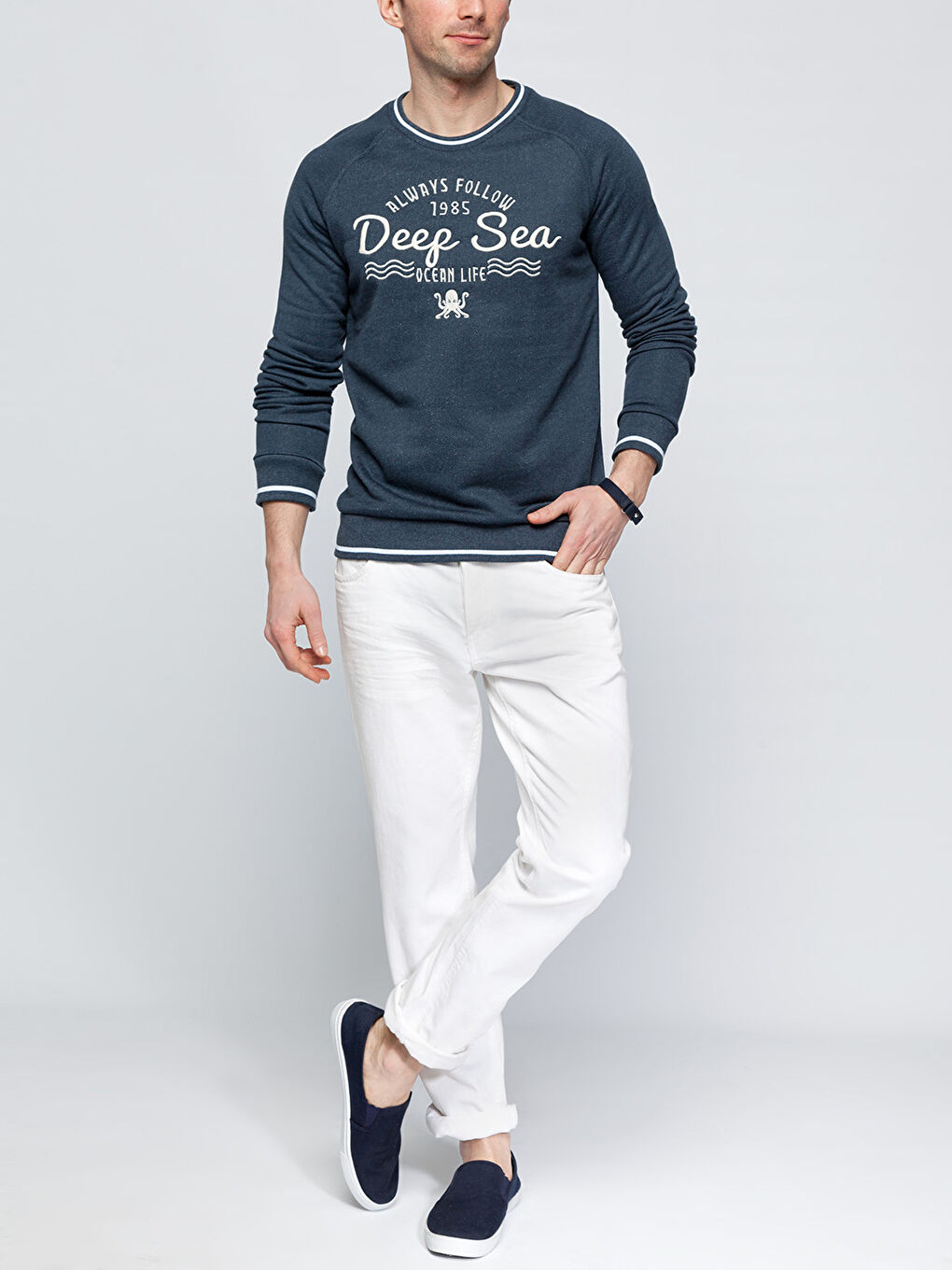 İndigo Melanj Sweatshirt-2