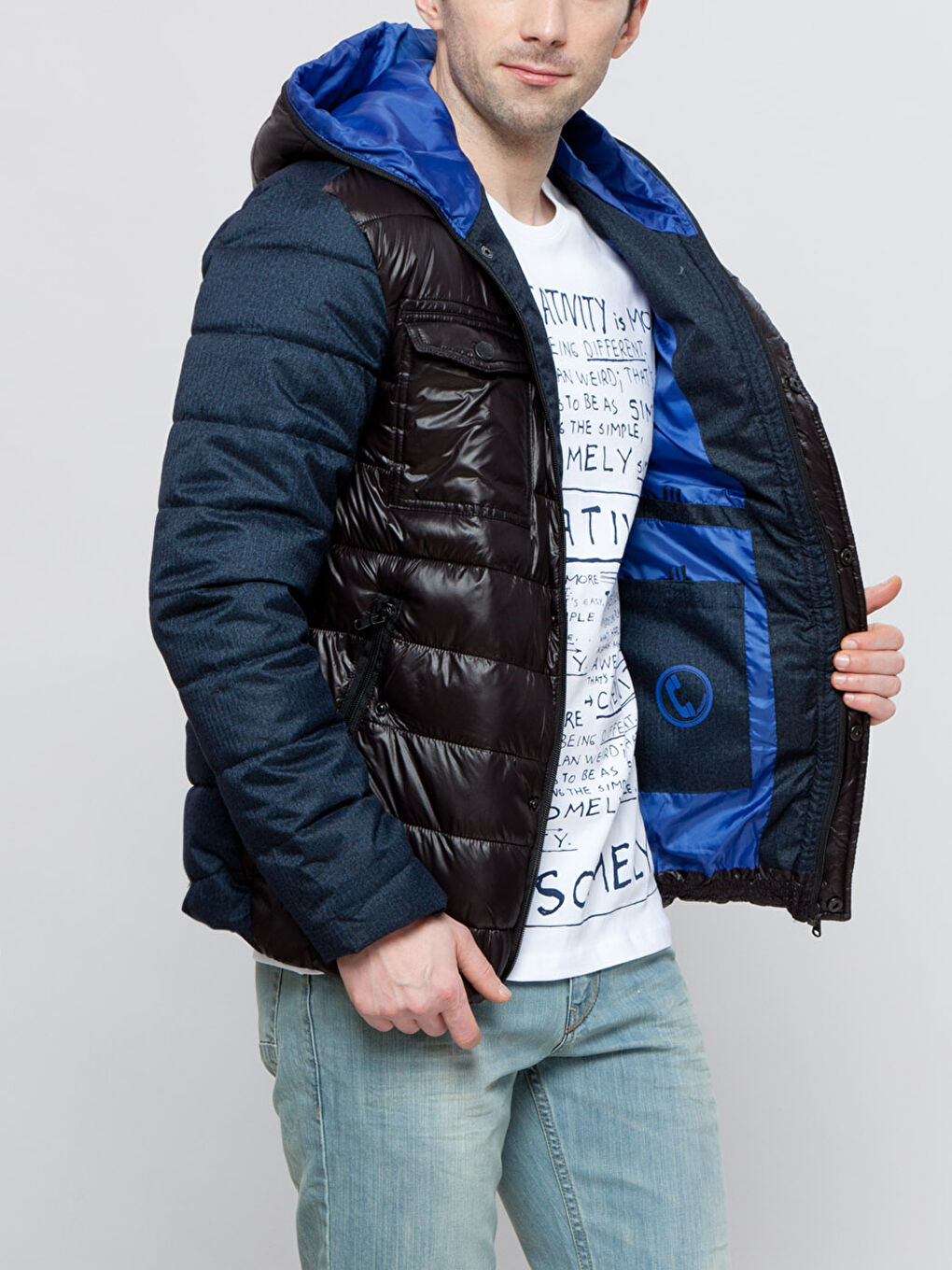 İndigo Kısa Dar Mont-1