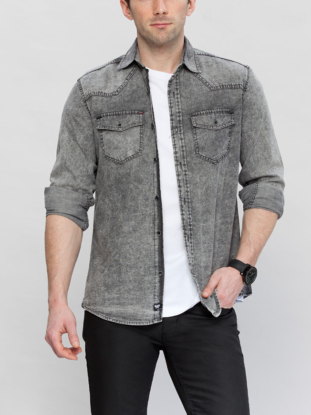 XSIDE Man GREY Denim Shirt -6Y0475Z8-GRD