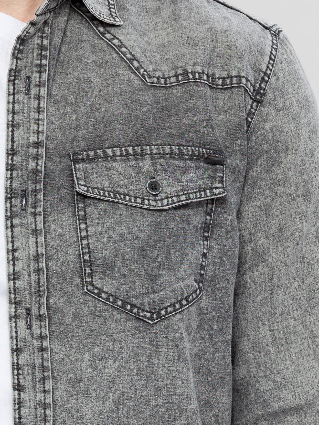 XSIDE Man GREY Denim Shirt -6Y0475Z8-GRD