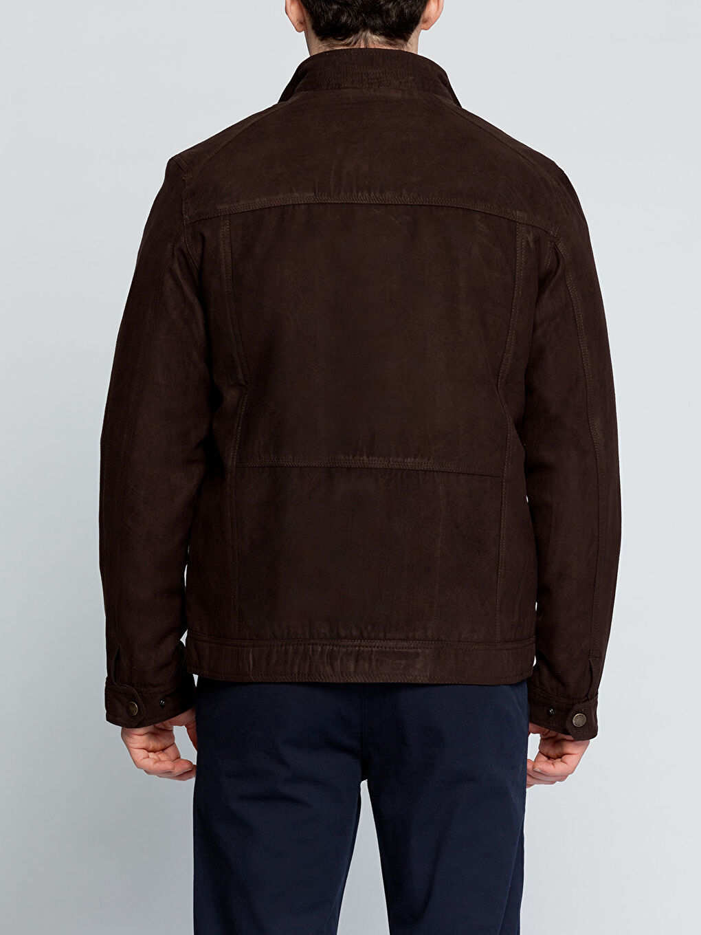 Kahverengi Deri Görünümlü Mont-2