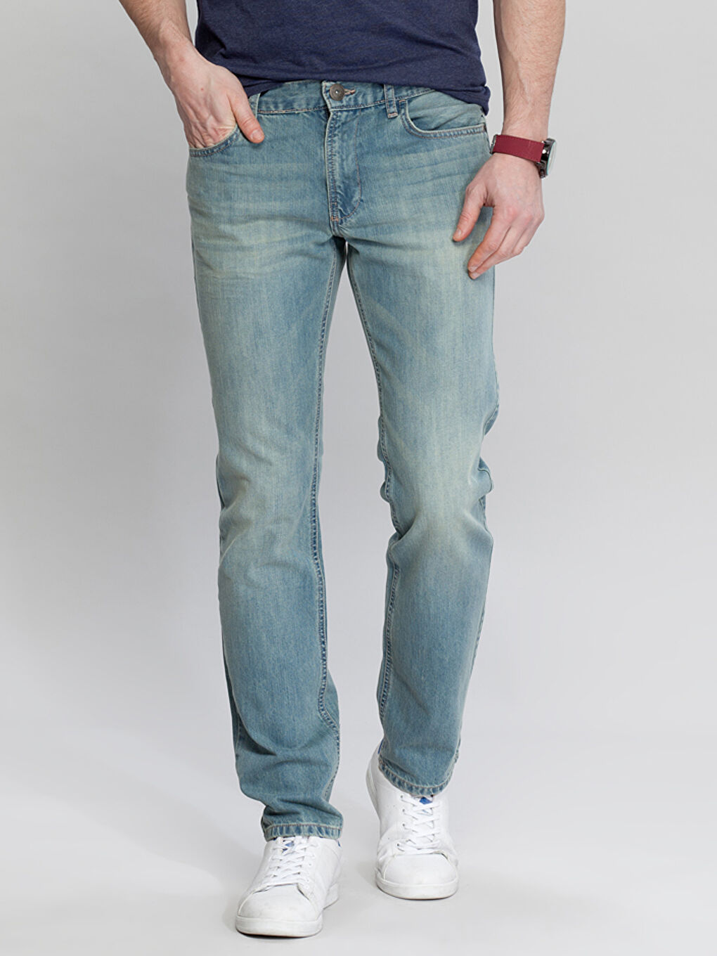 Açık Ton İndigo Rodeo Jean Pantolon