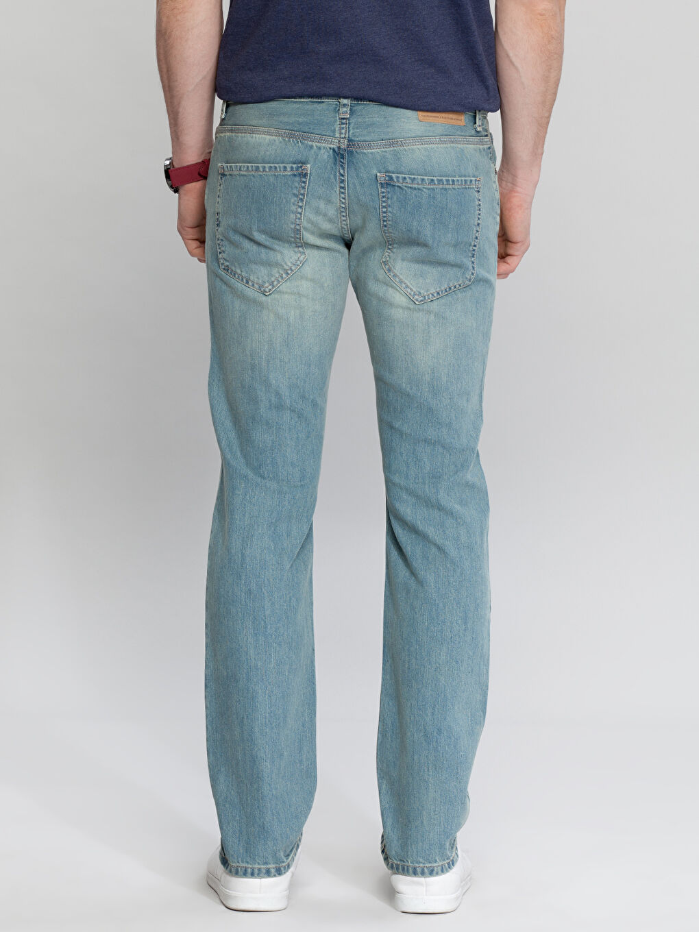 Açık Ton İndigo Rodeo Jean Pantolon-1