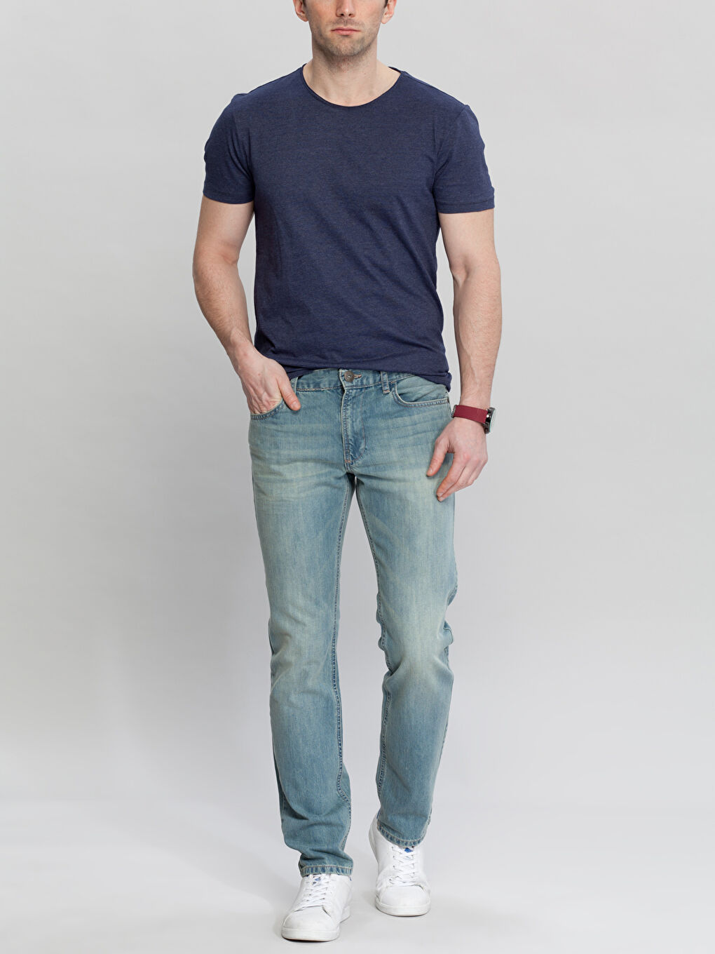 Açık Ton İndigo Rodeo Jean Pantolon-2