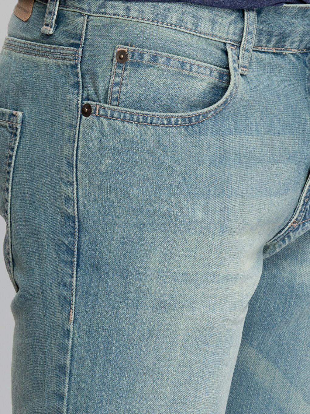 Açık Ton İndigo Rodeo Jean Pantolon-3