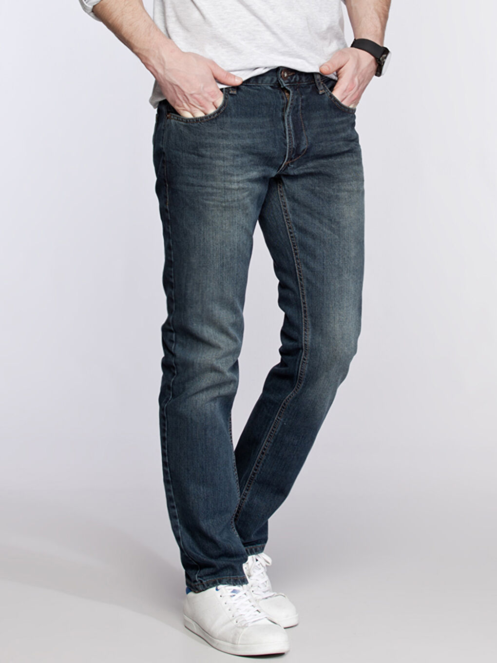 İndigo Orta Tint Rodeo Jean Pantolon