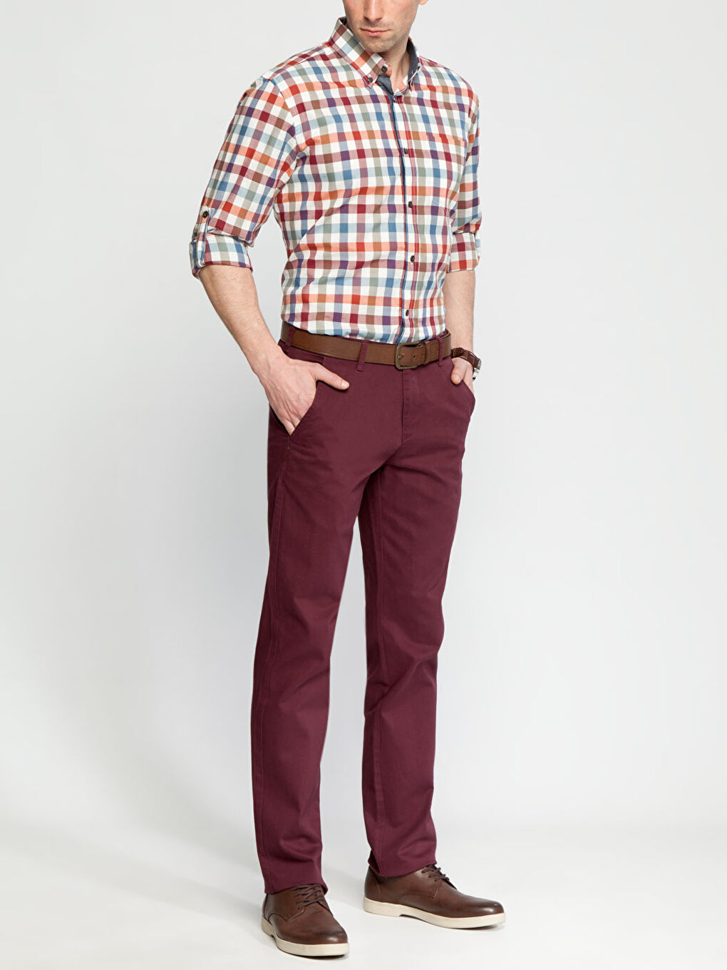 Mürdüm Chino Pantolon-2