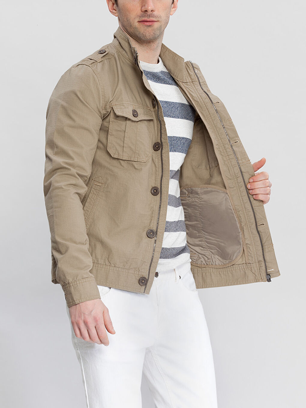 Man BEIGE Coat-1