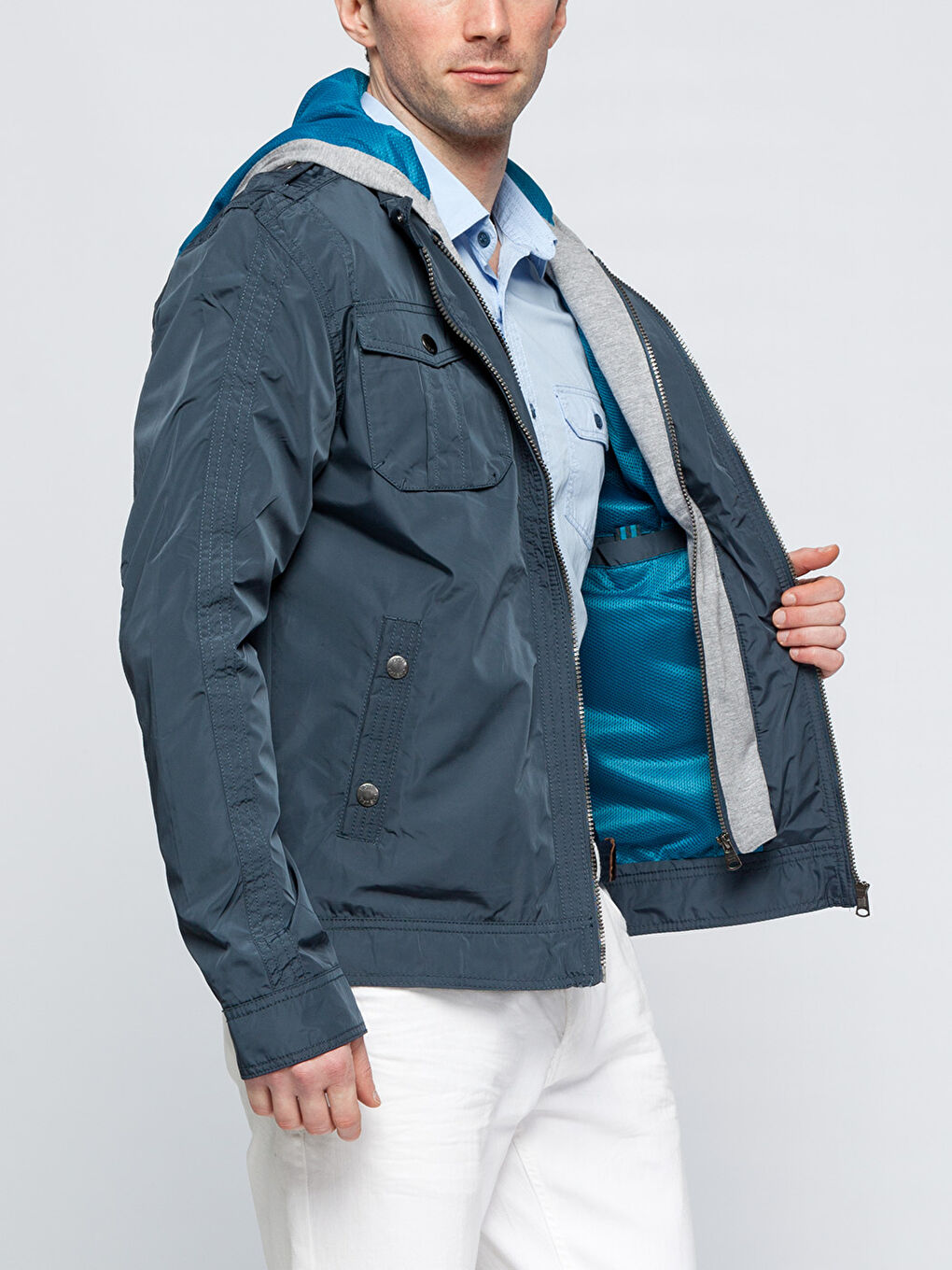 İndigo Kısa Dar İnce Mont-1