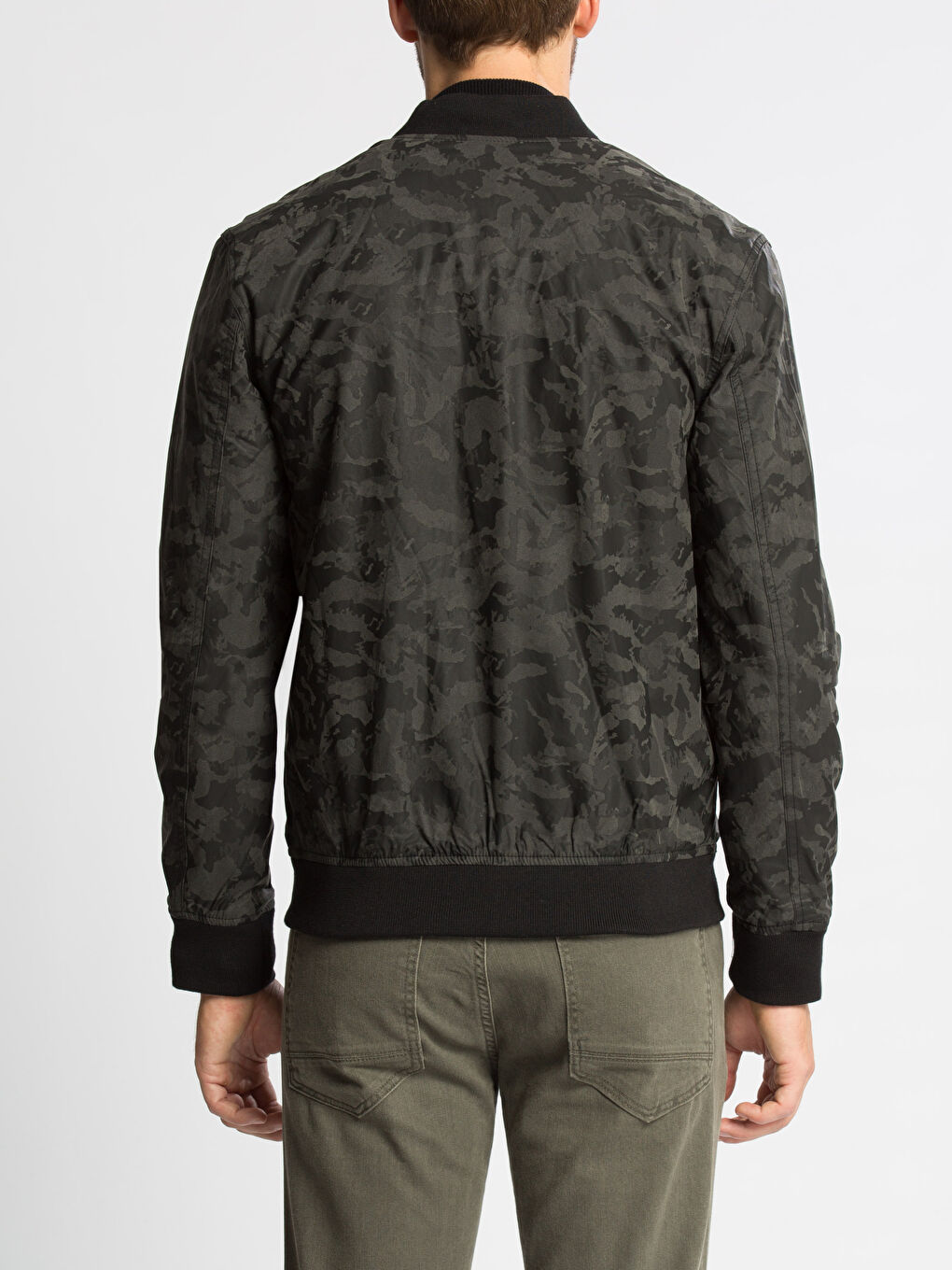 Lacivert-Açık Fuşya Deri Görünümlü Mont-2