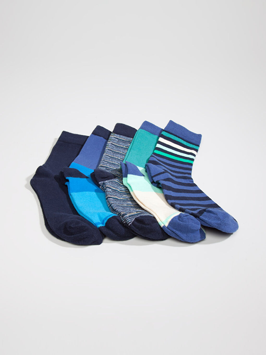 Karışık Renk İpliği Boyalı Soket Çorap-1