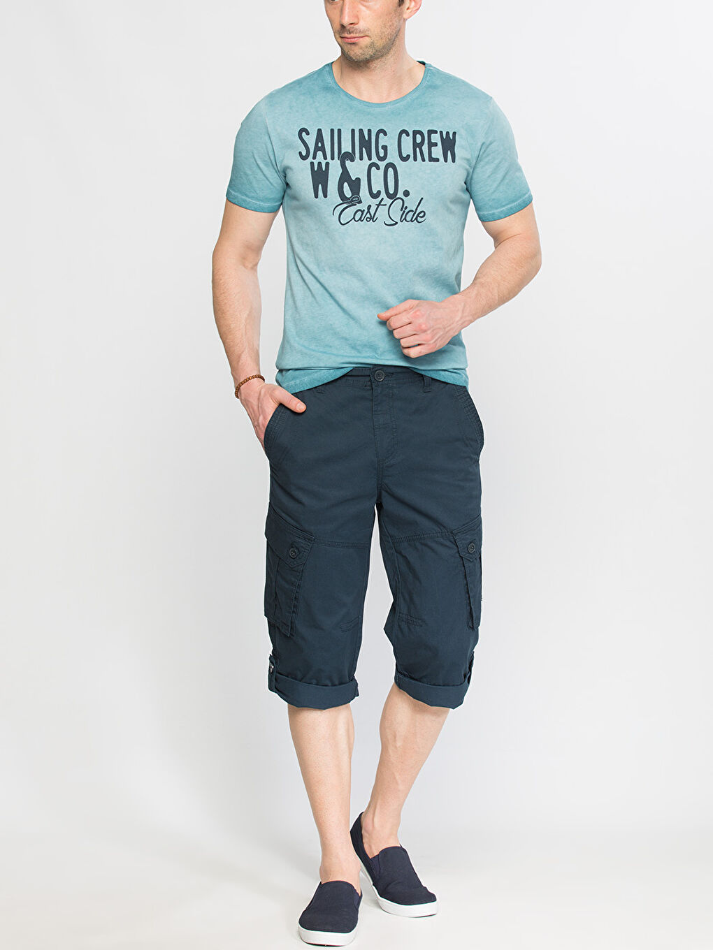 İndigo Indıgo Kargo Şort-2