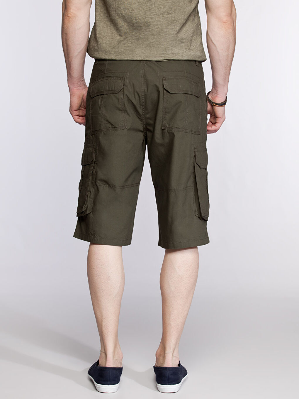 Man KHAKI Cargo Shorts-1