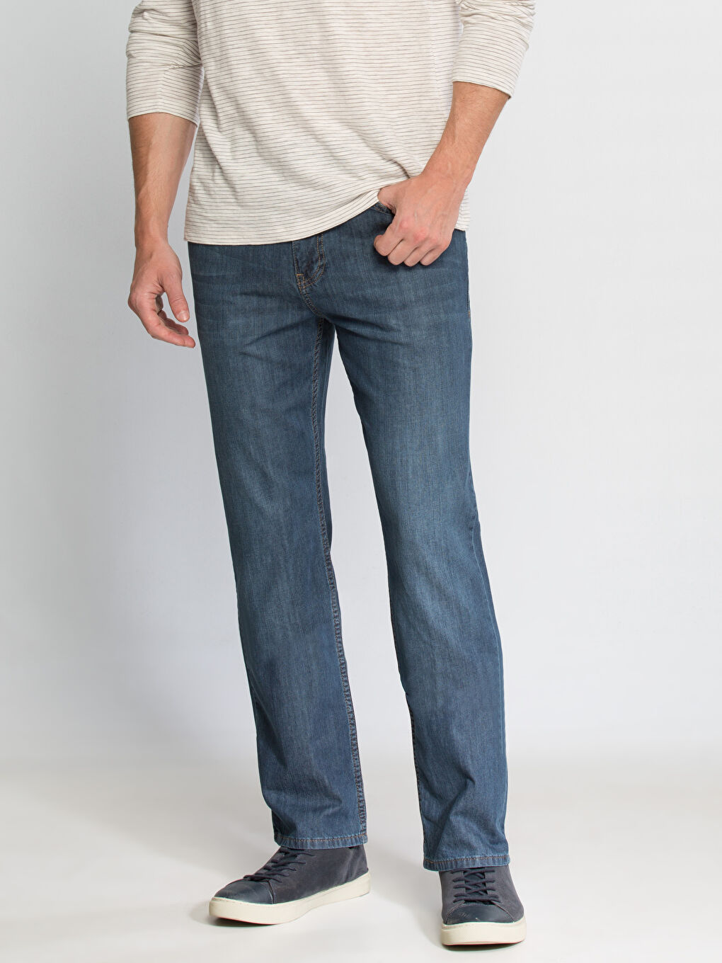 Orta İndigo Rodeo Jean Pantolon