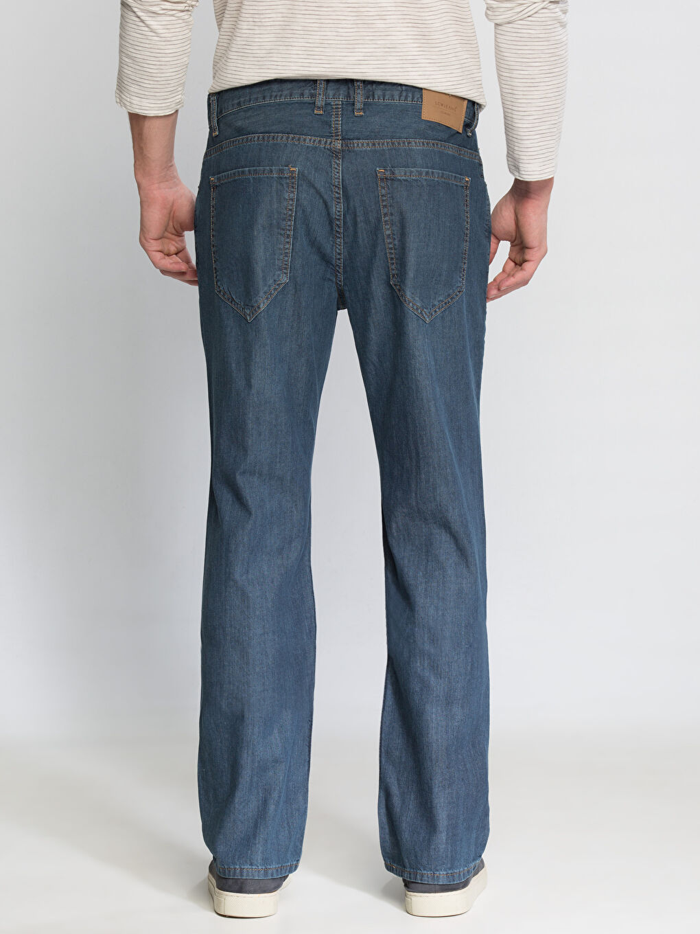 Orta İndigo Rodeo Jean Pantolon-1