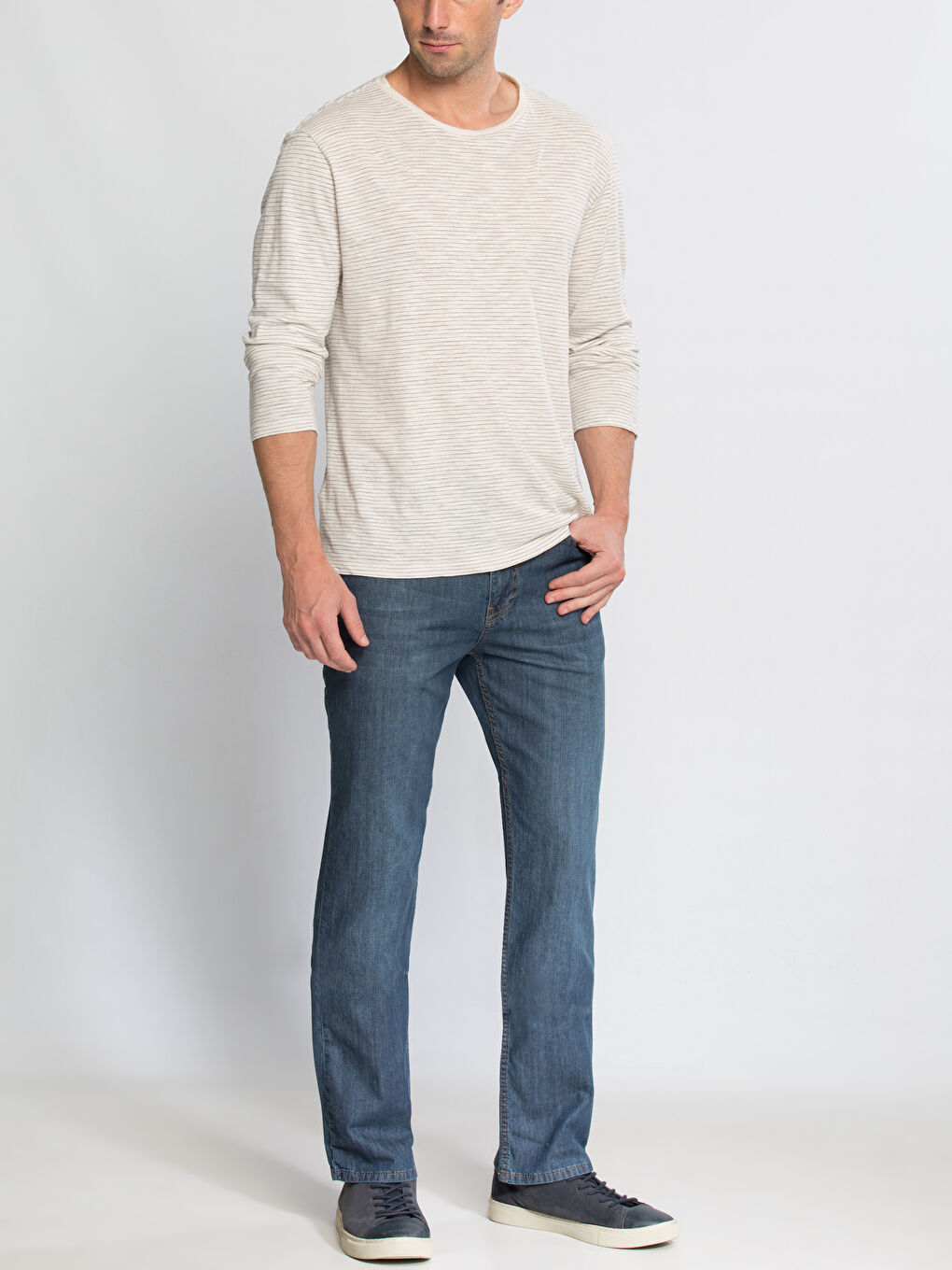 Orta İndigo Rodeo Jean Pantolon-2