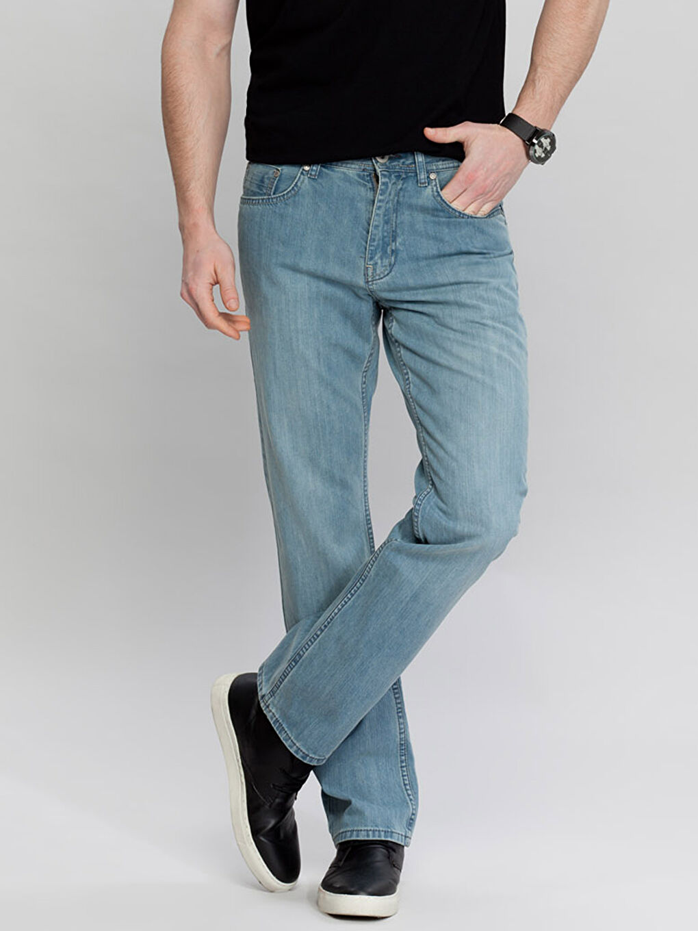 Açık İndigo Rodeo Jean Pantolon