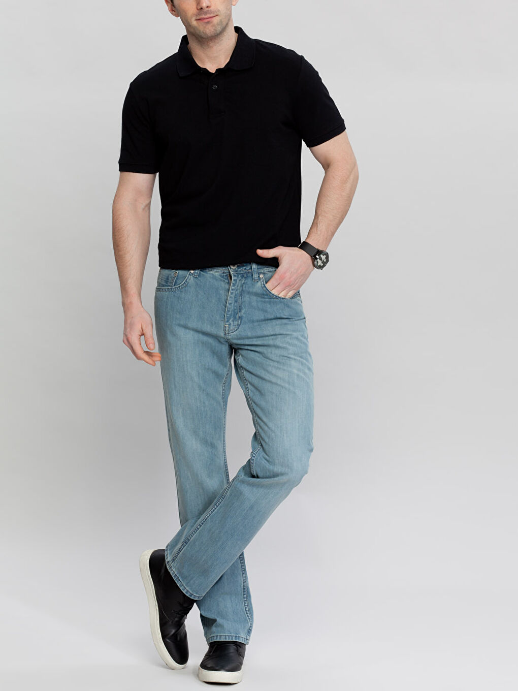 Açık İndigo Rodeo Jean Pantolon-2